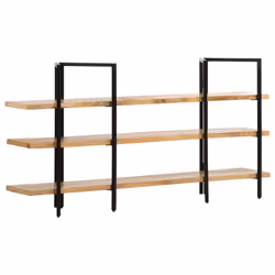 VidaXL 286604, 3 étagères, Acier, Bois, 1600 mm, 310 mm, 800 mm
