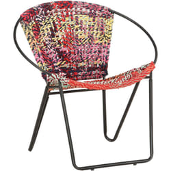 Vidaxl - Chaise ronde Chindi Multicolore Tissu