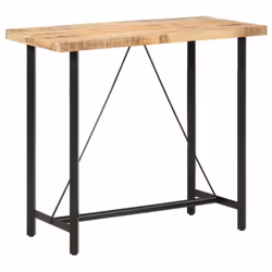 Notre table de bar en bois présente un look industriel, ce qui en fait un supplément distinctif à votre cuisine ou salle à ma ...