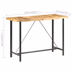 VidaXL 286612 table de cuisine et de salle à manger - Vue supplémentaire 7