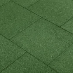 vidaXL Carreaux de protection antichoc 6pcs Caoutchouc 50x50x3cm Vert