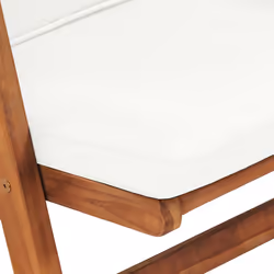 VidaXL 48983 chaise d'extérieur Terrace Siège rembourré Polyester, Teck Crème, Blanc - Vue supplémentaire 7