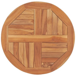 Dessus de table Bois de teck solide Rond 2,5 cm 60 cm Vidaxl