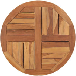 Dessus de table Bois de teck solide Rond 2,5 cm 70 cm Vidaxl
