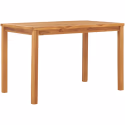 Cette table de salle à manger en bois solide de teck avec une finition à base d'eau ajoutera une touche de charme naturel à v ...
