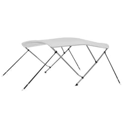 vidaXL Auvent bimini à 3 arceaux Blanc 183x160x137 cm