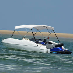 vidaXL Auvent bimini à 3 arceaux Blanc 183x180x137 cm - TU