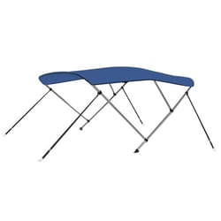 vidaXL Auvent bimini à 3 arceaux Bleu 183x140x137 cm - TU