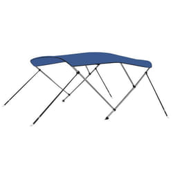 vidaXL Auvent bimini à 3 arceaux Bleu 183x180x137 cm - TU