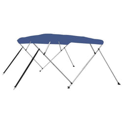vidaXL Auvent bimini à 4 arceaux Bleu 243x196x137 cm - TU