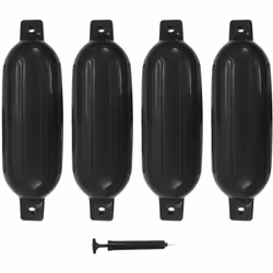 Ce pare-choc de bateau gonflable noir, avec une taille de 58,5 x 16,5 cm, a un design lisse en finition brillante. Il apporte ...