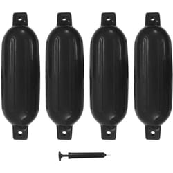 Vidaxl - Pare-choc de bateau 4 pcs noir 58,5x16,5 cm pvc
