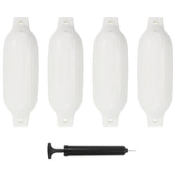 Pare-choc De Bateau 4 Pcs Blanc 41x11,5 Cm Pvc