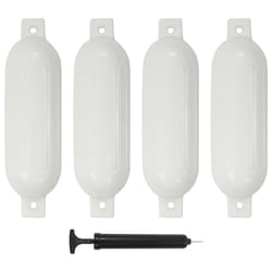 vidaXL Pare-choc de bateau 4 pcs blanc 51x14 cm PVC