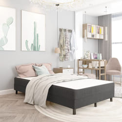 Vidaxl - Sommier tapissier Gris Tissu 120 x 200 cm