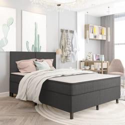Vidaxl - Sommier tapissier Gris Tissu 180 x 200 cm
