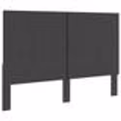 vidaXL Tête de lit Gris foncé Tissu 160x200 cm - TU