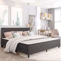 VidaXL 287471 tête de lit et pied de lit Gris foncé