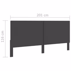 VidaXL 287471 tête de lit et pied de lit Gris foncé - Vue supplémentaire 6