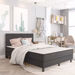 VidaXL 287478 tête de lit et pied de lit Gris foncé