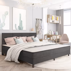 VidaXL 287479 tête de lit et pied de lit Gris foncé
