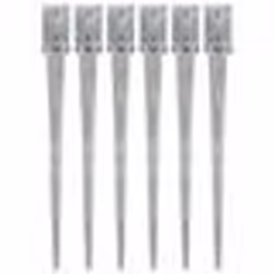 vidaXL Piquets au sol 6 pcs Argenté 9x9x90 cm Acier galvanisé - TU