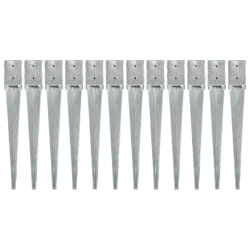 vidaXL Piquets au sol - 12 pcs - 10x10x76 cm