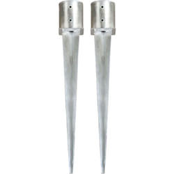 Vidaxl - Piquets au sol 2 pcs Argenté 12x91 cm Acier galvanisé