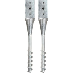 Vidaxl - Piquets au sol 2 pcs Argenté 7x7x56 cm Acier galvanisé