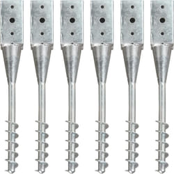 Vidaxl - Piquets au sol 6 pcs Argenté 7x7x56 cm Acier galvanisé