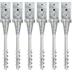 Vidaxl - Piquets au sol 6 pcs Argenté 8x8x57 cm Acier galvanisé