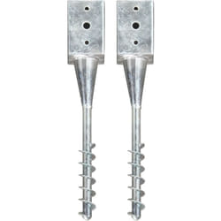Vidaxl - Piquets au sol 2 pcs Argenté 9x9x56 cm Acier galvanisé