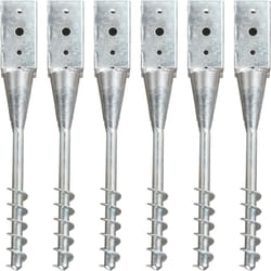 Vidaxl - Piquets au sol 6 pcs Argenté 10x10x57 cm Acier galvanisé