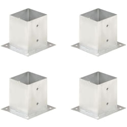 Vidaxl - Ancres de poteau 4 pcs Métal galvanisé 121 mm