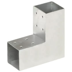 vidaXL Connecteur de poteau Forme en L Métal galvanisé 71x71 mm - TU