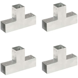 Vidaxl - Connecteurs de poteau 4 pcs Forme en t Métal galvanisé 71x71 mm