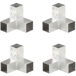 Connecteurs de poteau 4 pcs Forme en y Métal galvanisé 71x71 mm Vidaxl