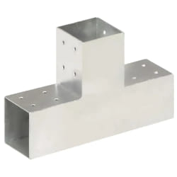 vidaXL Connecteur de poteau en T - 81x81 mm - Métal galvanisé