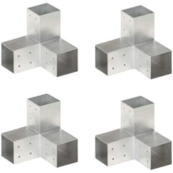 Connecteurs de poteau 4 pcs Forme en Y Métal galvanisé 81x81 mm vidaXL