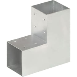 vidaXL Connecteur de poteau Forme en L Métal galvanisé 91x91 mm - TU