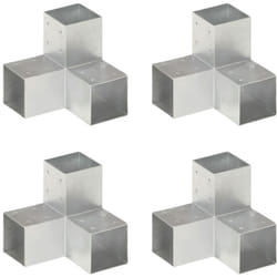 Vidaxl - Connecteurs de poteau 4 pcs Forme en y Métal galvanisé 91x91 mm