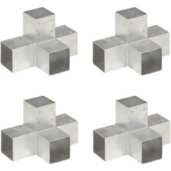 Connecteurs de poteau 4 pcs Forme en x Métal galvanisé 91x91 mm Vidaxl