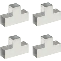 Connecteurs de poteau 4pcs Forme en t Métal galvanisé 101x101mm Vidaxl