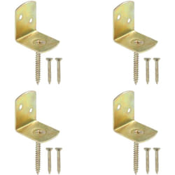 vidaXL Supports de panneau de clôture 4 pcs Forme en L Métal galvanisé