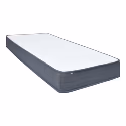 VidaXL 288208, Taille lit simple/twin, Matelas à ressorts, Gris foncé, Blanc, Polyester, 900 mm, 2000 mm