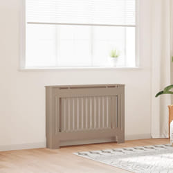 Vidaxl - Couverture du radiateur brun dans diverses dimensions mdf Taille : 112x19x81 cm