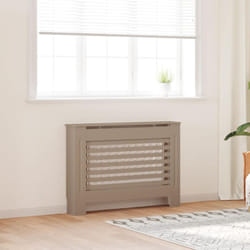 Couverture du radiateur brun dans mdf Différentes tailles Horizontal Slat Taille : 112x19x81 cm