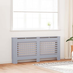 Vidaxl - Couvrir le radiateur anthracite dans mdf diverses lattes horizontales Taille : 172x19x81 cm