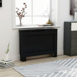 Cache-radiateur Noir 112x19x81 cm mdf