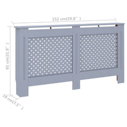 vidaXL Cache-radiateur anthracite 152x19x81,5 cm MDF